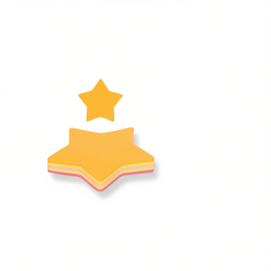 กระดาษโน้ตสติกเกอร์รูปดาว 75 มม. 100 แผ่น - Product Image 2