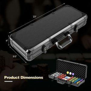 ชุดชิปโป๊กเกอร์เท็กซัสโฮลเอ็ม 500 ชิ้น ชิป Claytec น้ำหนัก 14 กรัม พร้อมถาด - Product Image 4