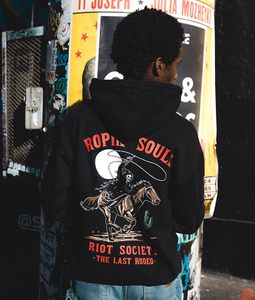 Sweat-shirt à capuche surdimensionné Rodeo Reaper en coton biologique de haute qualité pour homme – Qualité supérieure, meilleur prix, personnalisable – Hoodie Ropin' Souls - Product Image 5