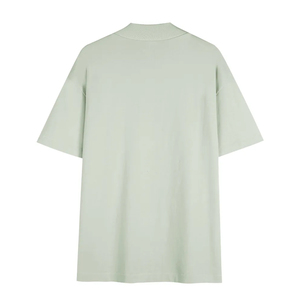 Casual T-shirt Men's 280g Heavyweight Cotton <b>Acid</b> Wash Solid Wide Rib Small Neckline Loose Large <b>Dropped</b> Shoulders Short Sleeves - Product Image 6