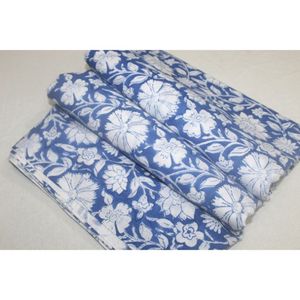 Tela de Algodón Suave con Diseño Floral Azul a Precio Increíble para Ropa de Verano, Tela Africana Hecha a Mano por Metro para Confección de Vestidos - Product Image 1