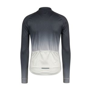 Maillot de cyclisme haute performance à dégradé blanc charbon, manches longues, léger, pour l'été, séchage rapide, pour la course - Product Image 2