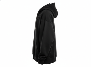 Sweat-shirt à capuche zippé noir unisexe, poids lourd |   Impression vierge ou personnalisée |   Idéal pour les marques - Product Image 5