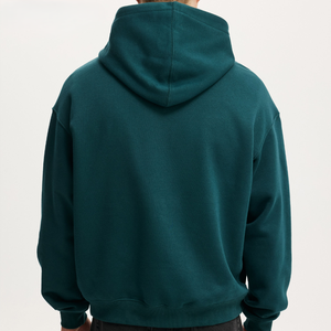 Sweat à capuche classique pour homme en molleton de coton avec poche kangourou, capuche réglable, style décontracté streetwear, haut de tous les jours - Product Image 3