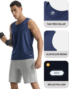 Débardeur de sport pour homme, écologique, à séchage rapide, respirant, sans manches, extensible, pour la musculation, décontracté, été - Product Image 3