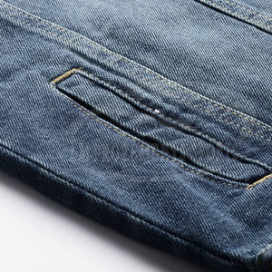 Veste en jean pour hommes de haute qualité de couleur unie avec bouton couvert pour le printemps - Product Image 6
