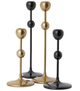 โลหะอลูมิเนียมโกลเด้นกระจกขัดหรูหราที่มีคุณภาพสูงเชิงเทียนบ้านแต่งงานใช้โลหะตกแต่งเชิงเทียน - Product Image 1