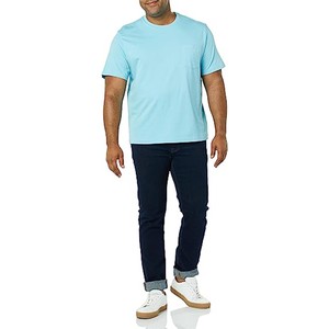 Vente en gros de t-shirts pour hommes, impression de logo personnalisé, coton de haute qualité, col rond, manches courtes, respirant, séchage rapide, décontracté, été - Product Image 1