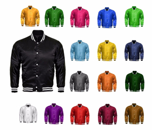 Blouson Bomber en Satin de Qualité Supérieure pour Homme, Broderie Orange, Style Basket-Ball, en Soie, pour l'Hiver - Product Image 6