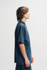Camiseta de Algodón para Hombre, Fabricada en Pakistán, Talla Grande, Color Azul Oscuro, Cuello Redondo, Estilo Casual y Urbano, Ecológica - Product Image 3