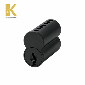 Cilindros de Cerradura con Logotipo Personalizado Disponible, Latón Negro Mate, 7 Pines, Ranura en R, SFIC, para Seguridad de Puertas - Product Image 1