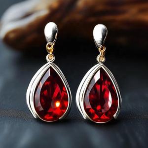 ต่างหูห้อยเงินสเตอร์ลิง925ใหม่ล่าสุดเครื่องประดับอัญมณีชั้นดีดีไซน์เนอร์น้ำหนักเบา - Product Image 3