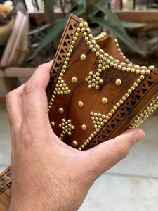 Nouveau brûleur à bakhoor artisanal en bois coloré à motif, pour mariage, usage religieux, parfum aromatique, brûleur d'encens en bois durable, support pour bâtonnets d'encens - Product Image 6