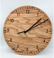 Jam Dinding Digital Bulat Layar Besar Jam Dinding Dekorasi Rumah Jam Dinding Kayu Bulat dari India