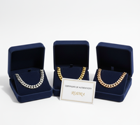 Collier chaîne cubaine en argent 925 plaqué or, serti clos, audacieux, unisexe, bijoux de mode streetwear, cadeau de fête, vente en gros
