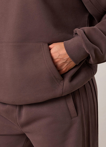 Survêtement sportif léger et confortable pour femme, grande taille, marron, avec coutures rehaussées, idéal pour l'hiver, personnalisable avec logo - Product Image 3