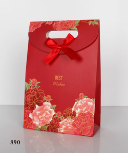 Paper <b>Bags</b> Premium Ribbon Handle <b>Gift</b> Paper <b>Bags</b> for Retail Stores and <b>Wedding</b> Favors - Product Image 1
