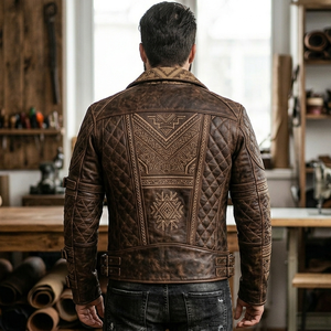 Veste en cuir véritable marron foncé décontractée de haute qualité pour hommes, avec logo personnalisé, design vierge, grandes tailles, vestes en cuir pour hommes - Product Image 2