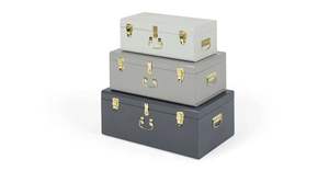 Cofre de Almacenamiento de Ropa Grande de Hierro Metálico Moderno Hecho a Mano con Cerradura y Asas Vintage para Muebles de Almacenamiento Decorativos - Product Image 3