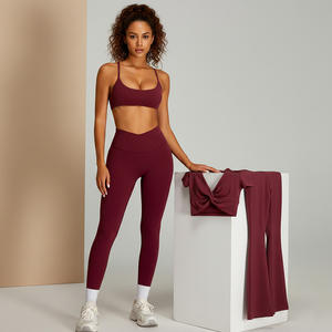 Conjunto Deportivo para Mujer 2026, Top Corto y Leggings de Cintura Alta, Ropa Deportiva Casual para Yoga, Conjunto de Dos Piezas con Shorts - Product Image 1