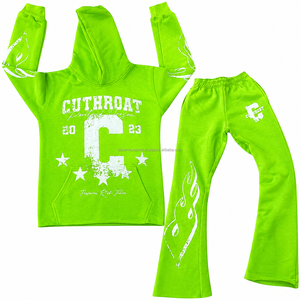 Ensemble 2 pièces décontracté : Sweat à capuche en molleton bouclette et pantalon de survêtement coupe ample - Product Image 5