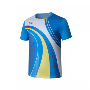 Camiseta Deportiva de Manga Corta con Cuello Redondo, 100% Poliéster, Secado Rápido, Transpirable, con Logotipo Personalizado, para Hombre y Mujer, para Tenis de Mesa y Bádminton - Product Image 4