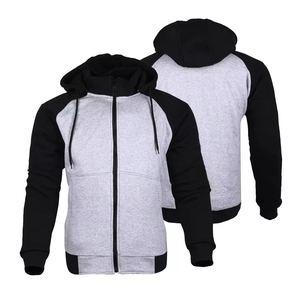 Sweat à capuche zippé pour motards, coupe-vent, grande taille, pour hommes adultes, avec rembourrage CE en coton/fibre de bambou - Product Image 2
