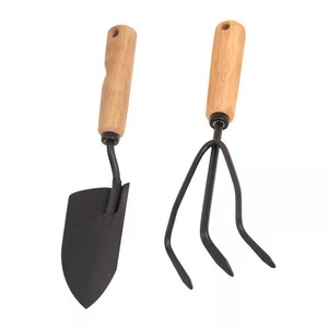 3 Piece Garden Tool <b>Set</b> Wooden Handle Hand Trowel Cultivator Rake <b>Set</b> for Outdoor <b>Gardening</b> Women and <b>Children</b> - Product Image 1