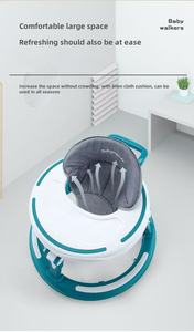 2023 spedizione a buon mercato baby push walker migliore luce di alta qualità musicale pieghevole girello con ruote <span class=keywords><strong>e</strong></span> sedile - Product Image 4