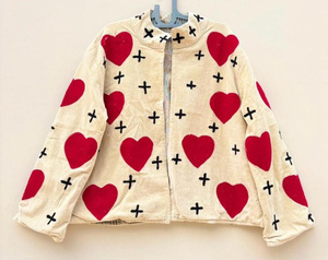 Handmade Suzani Heart Embroidered Velvet Jacket Unisex Vintage Floral Bomber <b>Winter</b> <b>Coat</b> Ethnic Festival Outerwear - Product Image 1