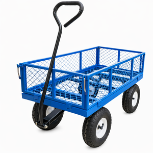 Chariot de jardin en métal robuste 400 lbs, OEM/ODM, avec plateau en maille, pneus pneumatiques de 10 pouces, pour le transport de terre et de plantes ODGGAD006 - Product Image 4