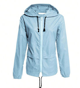 Vestes coupe-vent légères en polyester, capuche réglable, poches, imperméables, coupe-vent, toucher doux - Product Image 6