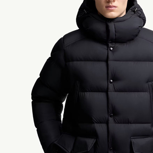 ODM Custom Eco-Friendly Thick Casual Zipper <b>Waterproof</b> <b>Plus</b> <b>Size</b> Hooded Puffer Padded Bubble Coat Men's Oversized Winter <b>Jacket</b> - Product Image 4