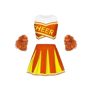Ensemble d'uniformes de cheerleading personnalisés pour femmes adultes, impression numérique, 100 % polyester - Product Image 4