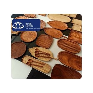 [AVAILABLE] BLUE LOTUS FARM Commercial Grade Wooden <b>Tray</b> for Fruit Bread Pastry <b>Snack</b> Display Restaurant Use Export From Vietnam - Product Image 1
