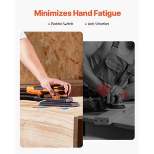 Levigatrice per finitura fogli 3/8 Sheet 3A EC Brushless 10000 RPM a velocità variabile con 10 fogli di carta vetrata EC Brushless - Product Image 5