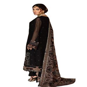 Vêtements pour femmes _ 2025 Vêtements ethniques traditionnels entièrement ornés de pierres Robes de soirée pour femmes - Product Image 2