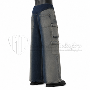 Pantalones Vaqueros Cargo Vintage para Hombre, Lavados, de Pierna Ancha, Corte Holgado, con Múltiples Bolsillos, Estilo Urbano - Product Image 5