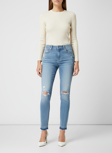 Servicio de Diseño Personalizado OEM, Pantalones Vaqueros para Mujer, Cómodos, de Primera Calidad, con Efecto Desgastado - Product Image 1