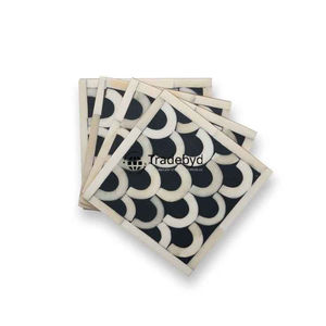 Sous-verre décoratif de luxe fait main en os incrusté, qualité supérieure, couleurs personnalisées, par Tradebyd - Product Image 1