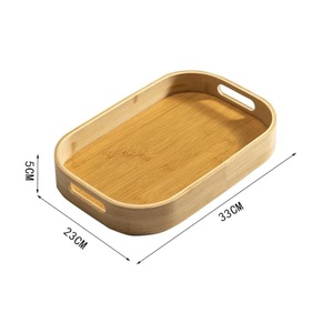 Bandeja de Bambú para Aperitivos y Bebidas, Rectangular Mediana, Ecológica, Decorativa, Diseño Moderno, Función Móvil - Product Image 3