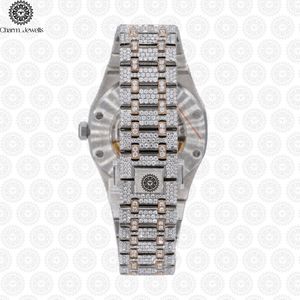 Montre Charm_Jewells en acier inoxydable avec diamants, cadran analogique tonneau, verre saphir, luxe, mode unisexe, fermoir pliant - Product Image 3
