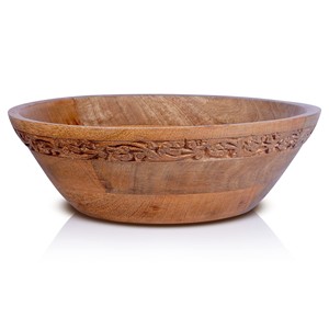 Tazón para Servir Hecho a Mano en Madera de Mango - Acabado Marrón Envejecido |   Venta al por mayor - Product Image 4