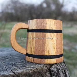 Personalised Wooden Beer <b>Mugs</b> for Drinking <b>Tea</b> Wine Beer Wood Cup from India - Product Image 1