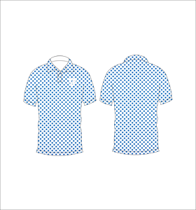 Camisa Polo Blanca con Micro Puntos Azules para Hombre, Sublimación Personalizada, Manga Corta, Verano, Casual, Transpirable, Ligera, para Golf - Product Image 3