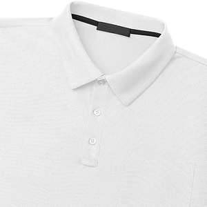 Chemises à manches courtes en tricot uni pour hommes, hautement recommandées, avec broderie de logo personnalisé, en mélange de coton respirant, vente en marque blanche - Product Image 3
