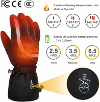Proveedor directo de fábrica Batería recargable a prueba de viento Snowboard Moto Carreras Temporada de invierno Esquí Guantes calefactables eléctricos