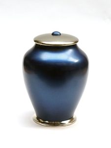 Urne funéraire ronde en métal brun rougeâtre avec couvercle et bouton argentés pour cendres humaines - Product Image 2