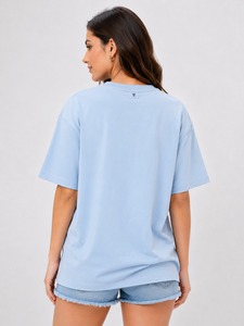 Camiseta Premium para Mujer, Ropa Casual de Algodón de Alta Calidad con Logotipo Personalizado, Servicio OEM, Fabricante de Marca Privada al por Mayor - Product Image 2