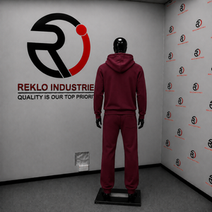 Conjunto de chándal para hombre color granate con sudadera con cremallera completa y pantalones deportivos de pierna recta, ropa deportiva informal, traje de jogging liso, venta al por mayor, ropa personalizada - Product Image 4